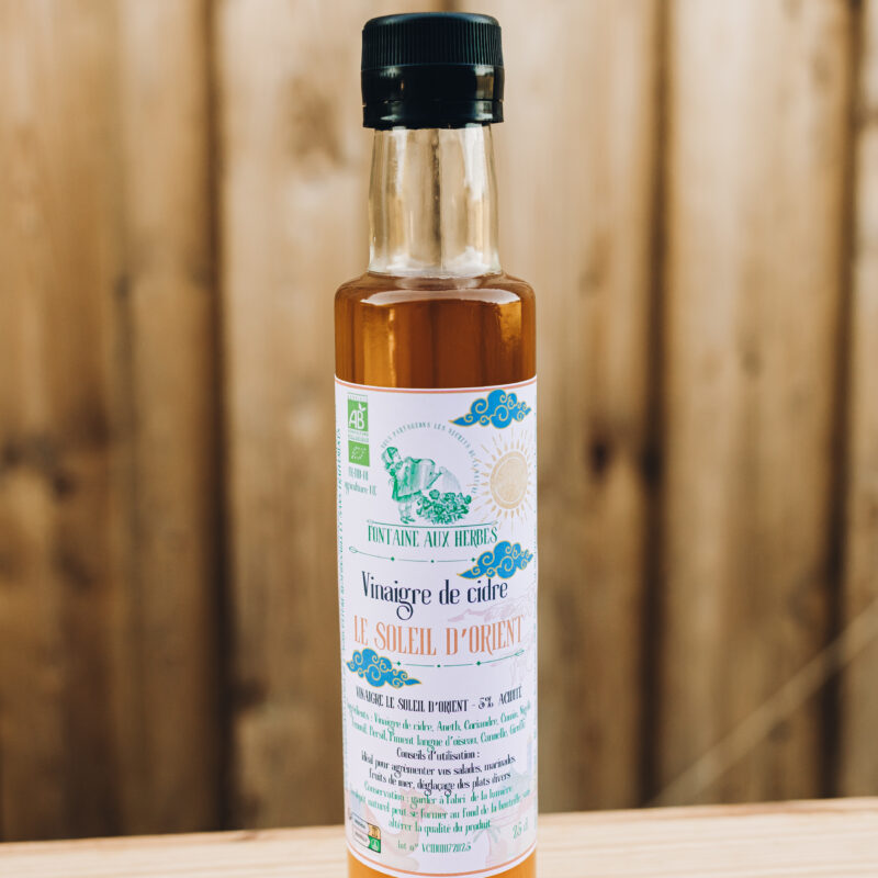 Vinaigre de cidre le Soleil d'Orient